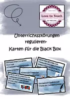 Vorschau - Anderer Materialtyp - Karten für Black Box zur Regulierung von Unterrichtsstörungen - Deckblatt