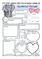 Aperçu - Apprentissages en autonomie - ELEFANT Steckbrief deutsch / allemand Biologie / bilingualer Unterricht - Page 1
