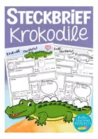 Aperçu - Apprentissages en autonomie - KROKODIL Steckbrief deutsch / allemand Biologie / bilingualer Unterricht - Page de couverture