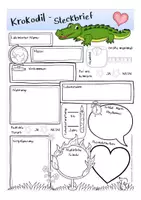 Aperçu - Apprentissages en autonomie - KROKODIL Steckbrief deutsch / allemand Biologie / bilingualer Unterricht - Page 1