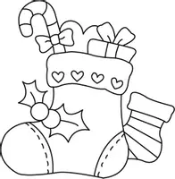 Aperçu - Matériel pour travaux manuels / dessin - Coloriages Bottes de Noël - Page 1