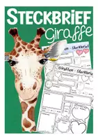 Aperçu - Apprentissages en autonomie - GIRAFFE Steckbrief deutsch / allemand Biologie / bilingualer Unterricht - Page de couverture