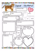 Aperçu - Apprentissages en autonomie - JAGUAR Steckbrief deutsch / allemand Biologie / bilingualer Unterricht - Page de couverture