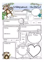 Aperçu - Apprentissages en autonomie - SCHIMPANSE Steckbrief deutsch / allemand Biologie / bilingualer Unterricht - Page 1