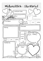Aperçu - Feuilles d'exercices - WELLENSITTICH Steckbrief deutsch / allemand Biologie / bilingualer Unterricht - Page 1