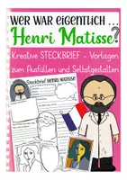 Aperçu - Apprentissages en autonomie - Henri Matisse Steckbrief Kunst Deutsch / Allemand - Page de couverture