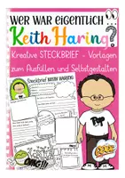 Aperçu - Apprentissages en autonomie - Keith Haring Steckbrief Kunst Deutsch / Allemand - Page de couverture