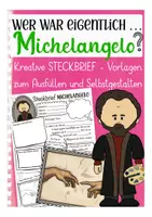 Aperçu - Apprentissages en autonomie - Michelangelo Steckbrief Kunst Deutsch / Allemand - Page de couverture