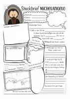 Aperçu - Apprentissages en autonomie - Michelangelo Steckbrief Kunst Deutsch / Allemand - Page 2