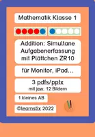 Vorschau - Arbeitsblätter - M | Kl 1 | ZR10 | Simultane Mengenerfassung mit Additionsaufgaben - Deckblatt