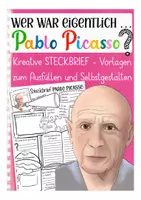 Aperçu - Apprentissages en autonomie - Pablo Picasso Steckbrief Kunst Deutsch / Allemand - Page de couverture
