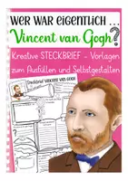Aperçu - Apprentissages en autonomie - Vicent van Gogh Steckbrief Kunst Deutsch / Allemand - Page de couverture