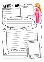 Aperçu - Apprentissages en autonomie - FREEBIE Steckbrief Aphrodite deutsch Geschichte / Religion - Götter des Olymp - Page 1