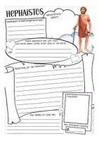 Aperçu - Apprentissages en autonomie - Steckbrief HEPHAISTOS deutsch Geschichte / Religion - Götter des Olymp - Page 1