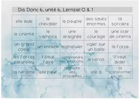 Vorschau - Spiele - Wörter gewinnen Dis Donc 6 unité 6 - Seite 1
