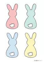 Vorschau - Mal- und Bastelvorlagen - Kunst: Girlande Ostern - Osterhasen - Seite 3