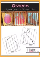 Vorschau - Mal- und Bastelvorlagen - Kunst: Ostern - Osterhase Osterei - Agamograph (Zickzackbild) - Deckblatt