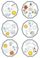Vorschau - Spiele - Picture match: Weather & Seasons (2. Klasse) Playway - Seite 1