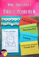 Vorschau - Arbeitsblätter - Mini-Arbeitsheft Briefe schreiben - Deckblatt