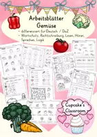 Vista previa - Unidades / Secuencias / Situaciones de Aprendizaje - Aléman - vegetales - hojas de trabajo - Gemüse- Deutsch - worksheets - Portada