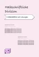 Vorschau - Arbeitsblätter - Halbschriftliche Division AB - Deckblatt