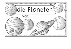Vorschau - Stationenlernen - Planeten / Sonnensystem - Flipbook (Bastelvorlage) - Seite 3