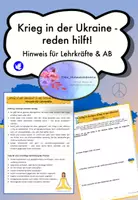 Vorschau - Arbeitsblätter - Krieg in der Ukraine - reden hilft! (Hinweise für Lehrkräfte & AB) - Deckblatt