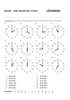 Aperçu - Feuilles d'exercices - Uhrzeit volle Stunde 2 pour les cours d'allemand - Page 3