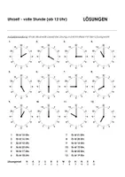 Aperçu - Feuilles d'exercices - Uhrzeit volle Stunde 1 pour les cours d'allemand - Page 3