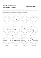 Aperçu - Feuilles d'exercices - Uhrzeit Viertelstunde 7 pour les cours d'allemand - Page 1