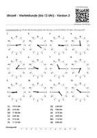 Aperçu - Feuilles d'exercices - Uhrzeit Viertelstunde 7 pour les cours d'allemand - Page 2