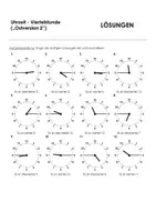 Aperçu - Feuilles d'exercices - Uhrzeit Viertelstunde 6 pour les cours d'allemand - Page 1