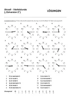 Aperçu - Feuilles d'exercices - Uhrzeit Viertelstunde 6 pour les cours d'allemand - Page 3