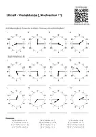 Aperçu - Préparation de séquence / Séquence complète - Kit pédagogique "Uhrzeit gemischt" pour les cours d'allemand - Page de couverture