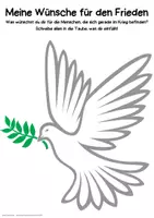 Vorschau - Arbeitsblätter - Meine Wünsche für den Frieden (Ukrainekrieg) - Seite 1