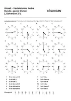 Aperçu - Feuilles d'exercices - Uhrzeit viertel halb ganz 6 pour les cours d'allemand - Page 3