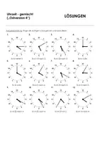Aperçu - Feuilles d'exercices - Uhrzeit gemischt 14 pour les cours d'allemand - Page 1