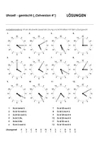 Aperçu - Feuilles d'exercices - Uhrzeit gemischt 14 pour les cours d'allemand - Page 3