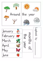 Vorschau - Mal- und Bastelvorlagen - Around the Year: Lapbook Vorlagen - Englisch - Kl. 3/4 (Months, Seasons & Weather) - Seite 2