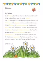 Vorschau - Arbeitsblätter - Diktat Im Frühling, Klasse 3 und 4 - Seite 3