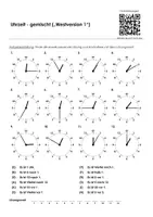 Aperçu - Feuilles d'exercices - Uhrzeit gemischt 1 pour les cours d'allemand - Page 2