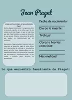 Aperçu - Feuilles d'exercices - Jean Piaget - Feuille de travail - Page de couverture