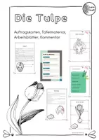 Vorschau - Arbeitsblätter - Die Tulpe: Aufgabenkarten, Bildmaterial, Kommentar - Deckblatt