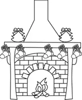 Aperçu - Matériel pour travaux manuels / dessin - Coloriages Cheminée Noël - Page de couverture