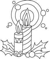 Aperçu - Matériel pour travaux manuels / dessin - Coloriages Bougies de Noël - Page de couverture