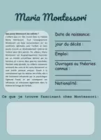 Aperçu - Feuilles d'exercices - Maria Montessori - Feuille de travail - Page de couverture