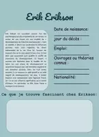 Aperçu - Feuilles d'exercices - Erik Erikson - Feuille de travail - Page de couverture