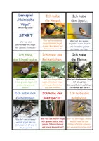 Vorschau - Spiele - Lesespiel Vögel - Deckblatt