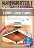 Vorschau - Mal- und Bastelvorlagen - Zahlen vergleichen Krokodil: größer, kleiner, gleich - Deckblatt