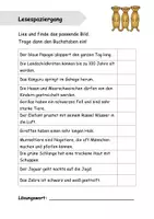 Vorschau - Arbeitsblätter - Lesespaziergang "Im Zoo" - 1. Klasse - 3-fach differenziert - Seite 3